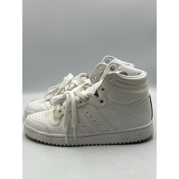 Adidas Top Ten Lace Up High Hi Top Shoes Old School White  Size 5 - Picture 7 of 16
